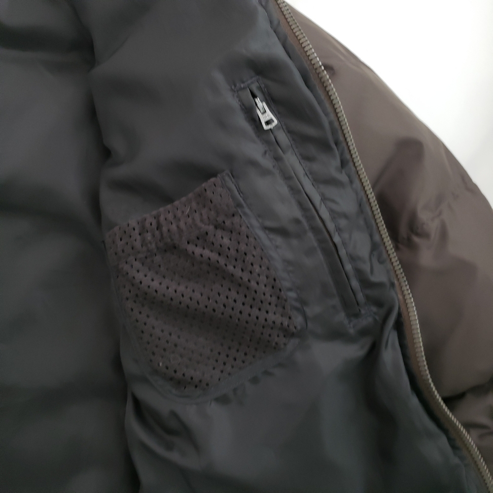 Old Navy Men's Warm Brown Puffer Coat Sz S - Picture 6 of 9